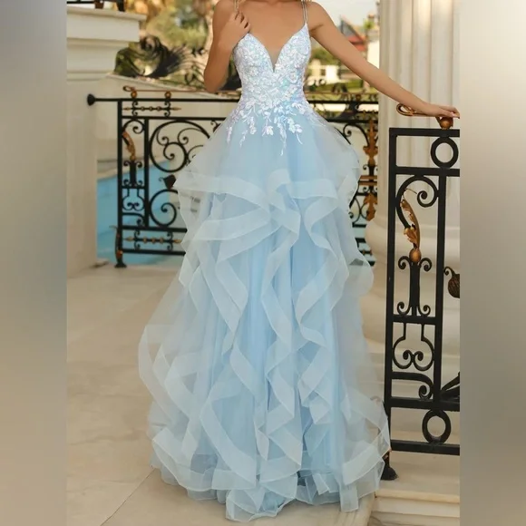 Clarisse | Dresses | Clarisse Dresses Periwinkle Prom Dress Size 0 |  Poshmark